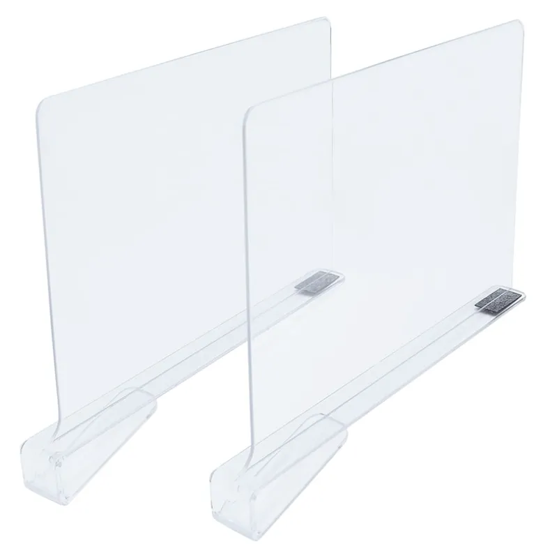 Acrylic Closet Shelf Dividers - Set of 2