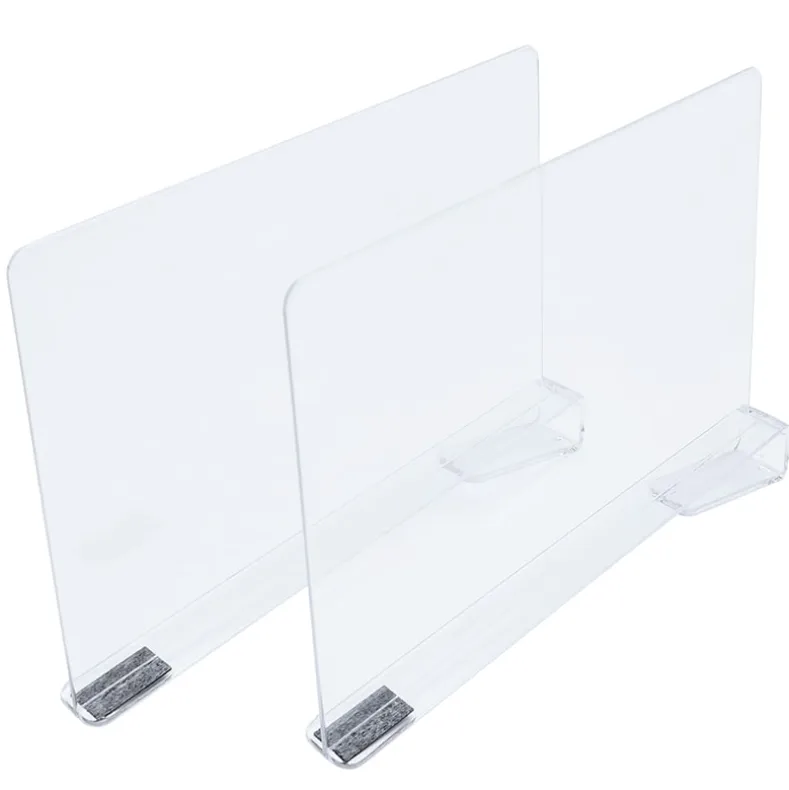 Acrylic Closet Shelf Dividers - Set of 2