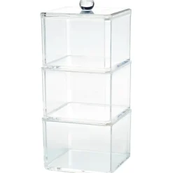 Acrylic Vanity Storage Containers - Set of 3