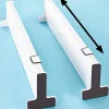 Adjustable Plastic Drawer Dividers - For Kitchen or Bedroom - Set of 2