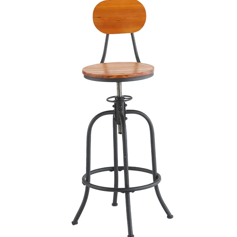 Adjustable Swivel Stool with Back