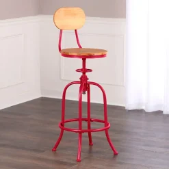 Adjustable Swivel Stool with Back