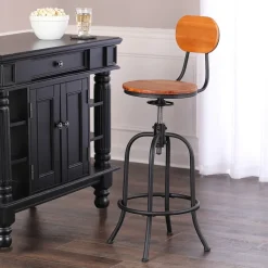 Adjustable Swivel Stool with Back