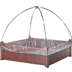 All-Weather Raised Garden Bed with Greenhouse Cover for Plants