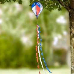 Americana Air Balloon Windsock Red, White, and Blue