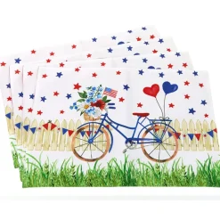 Americana Bicycle Set of 4 Placemats