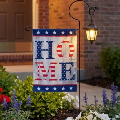 Americana Home Flag & Solar Lantern Set