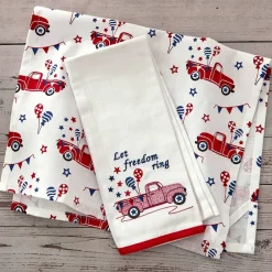 Americana Kitchen Towels Embroidered Set of 2