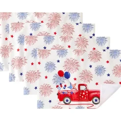 Americana Red Truck Placemats, Set of 4