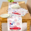 Americana Red Truck Table Runner