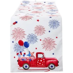 Americana Red Truck Table Runner