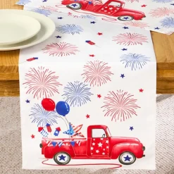 Americana Red Truck Table Runner