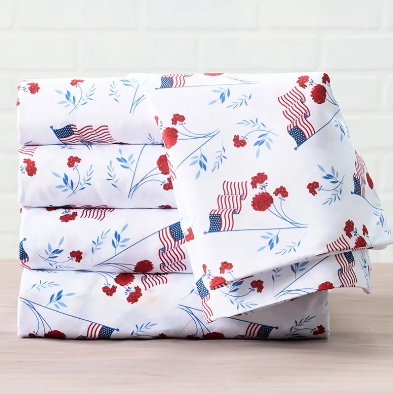 Americana Stars and Stripes Ultra-Soft 4-Pc. Sheet Set, Full/Queen or King