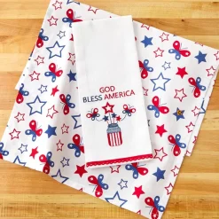 Americana Themed Kitchen Towels, Set of 2