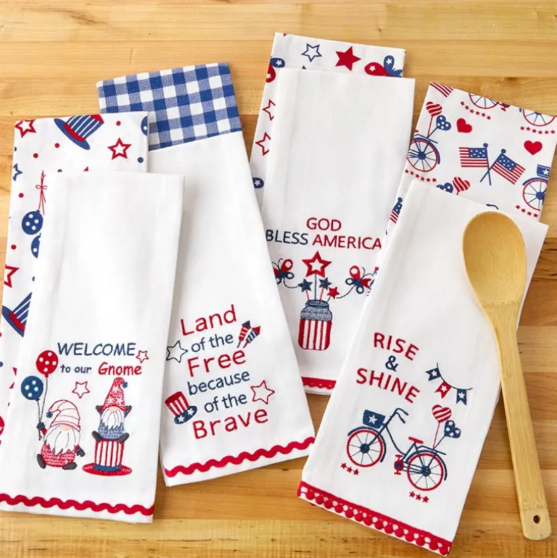 Americana Themed Kitchen Towels, Set of 2