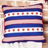 Americana Truck or Stars & Stripes Embroidered Decorative Pillow