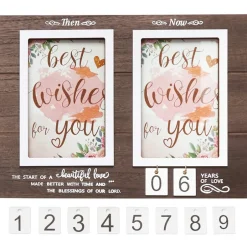 Anniversary Then And Now Photo Frame With 4" x 6" Frame