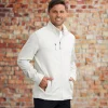 Aspire Men's Brushback Fleece Jacket Off-White