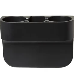 Auto Seat Gap 2 Cup Holder With Storage Holder Black Plastic