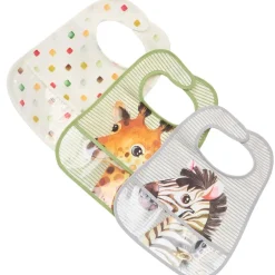 Baby Food-Catching Colorful Bibs - Set of 3