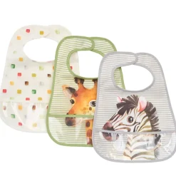 Baby Food-Catching Colorful Bibs - Set of 3