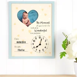 Baby Is Born Frame - Custom Newborn Keepsake