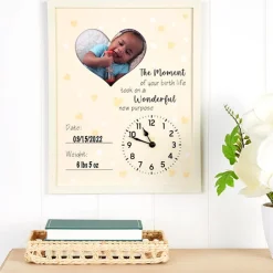 Baby Is Born Frame - Custom Newborn Keepsake
