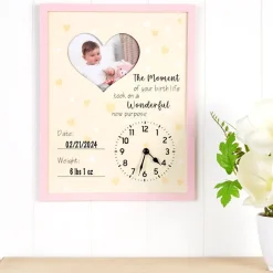 Baby Is Born Frame - Custom Newborn Keepsake
