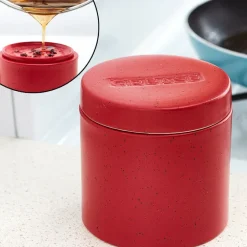 Bacon Grease Storage Container with Strainer