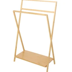 Bamboo Freestanding Towel Rack - Foldable