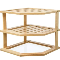 Bamboo Kitchen Counter Corner Shelf