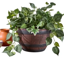 Barrel Shaped Planter Indoor or Outdoor 15