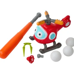 Baseball Helicopter Water Sprinkler 2-In-1 Outdoor Lawn Game Play Set