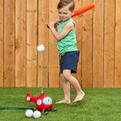 Baseball Helicopter Water Sprinkler 2-In-1 Outdoor Lawn Game Play Set