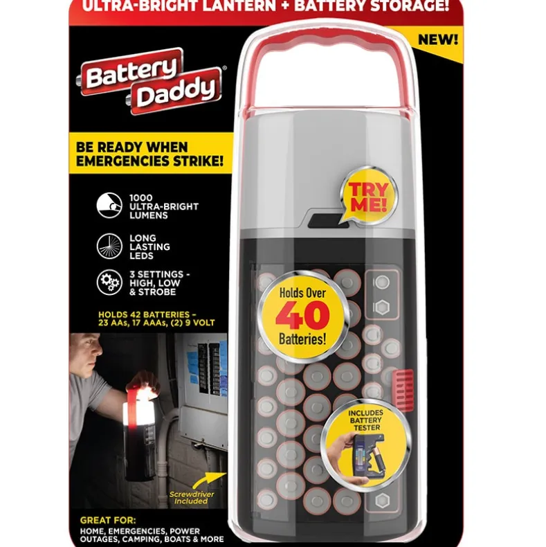 Battery Daddy® LED Lantern - Ultra Bright, Battery Storage For Emergencies