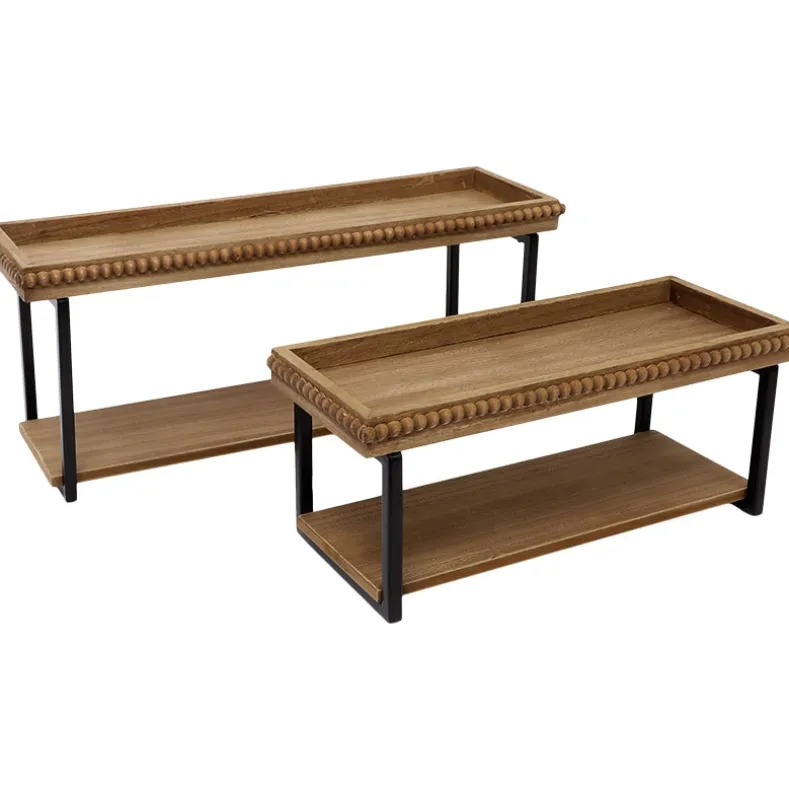 Beaded Wall Shelves Set of 2
