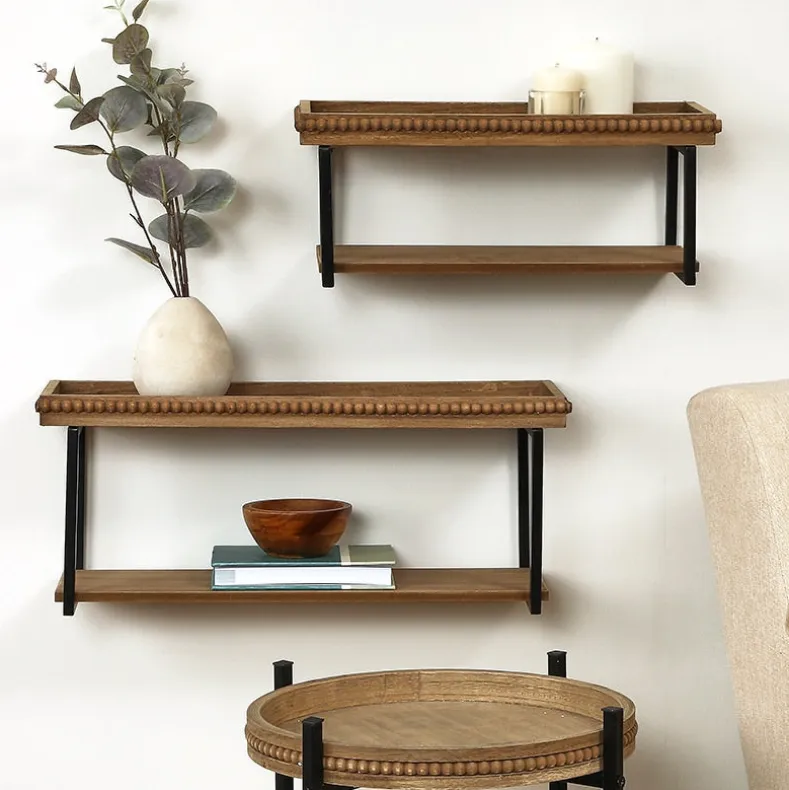 Beaded Wall Shelves Set of 2
