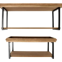 Beaded Wall Shelves Set of 2