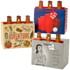 Beer Bottle Gift Bag Set - 3-Pk.