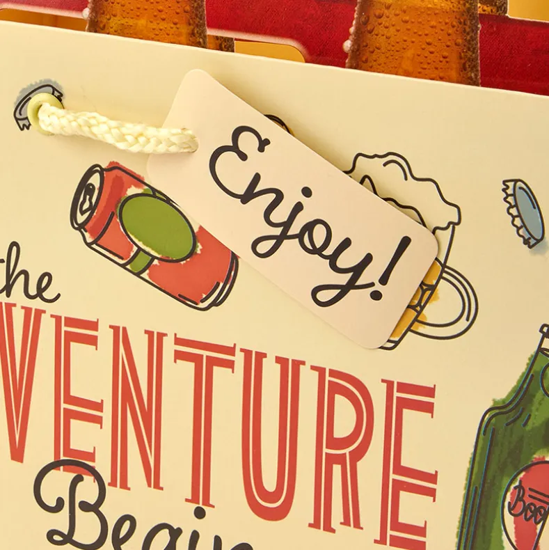 Beer Bottle Gift Bag Set - 3-Pk.