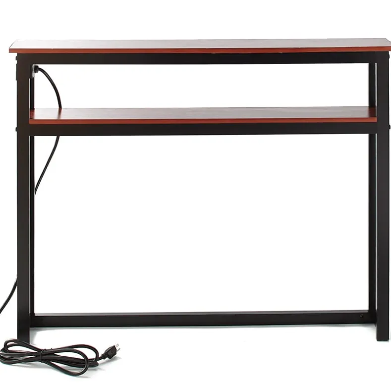 Behind-the-Sofa Long and Narrow Console Table with USB Port and Outlet