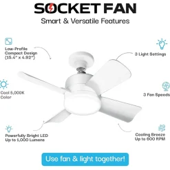 Bell+Howell® Socket Fan Light