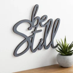 Be Still Wood Hanging Plaque