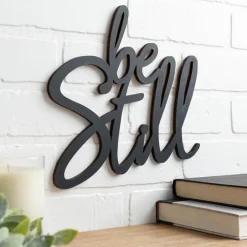 Be Still Wood Hanging Plaque