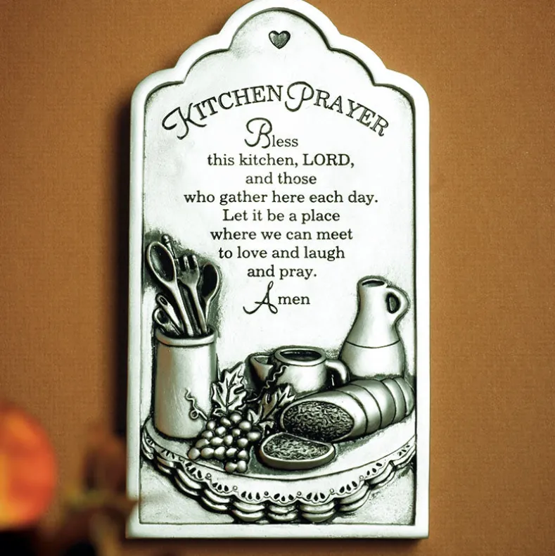 Bless This Kitchen Religious Decor - Pie Plate or Kitchen Prayer Plaque