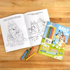 Bluey Activity 48 Page Soft Cover Books With Stickers Or 4 Crayons