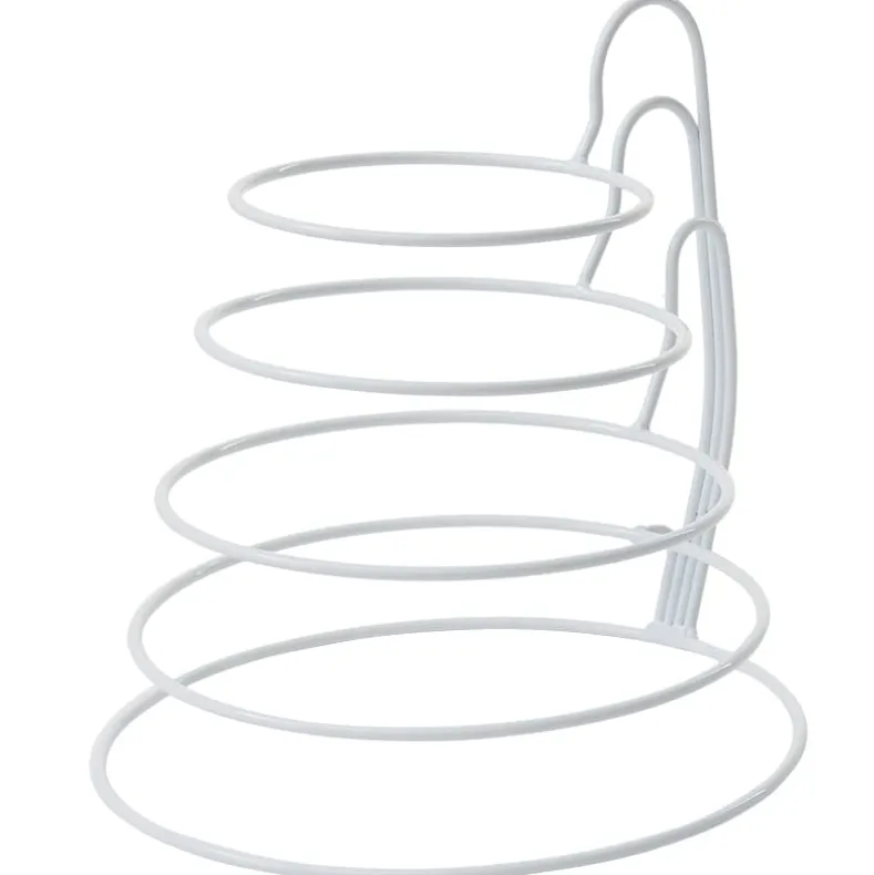 Bowl Holder Rack Metal Mixing Bowl Organizer White 4-Tier