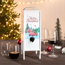 Boxed Wine Decorative Wooden Cover for Christmas - Holds 3L