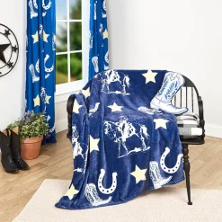 Buckaroo Cowboy 50" x 60" Fleece Plush Throw