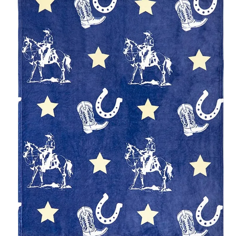 Buckaroo Cowboy 50" x 60" Fleece Plush Throw